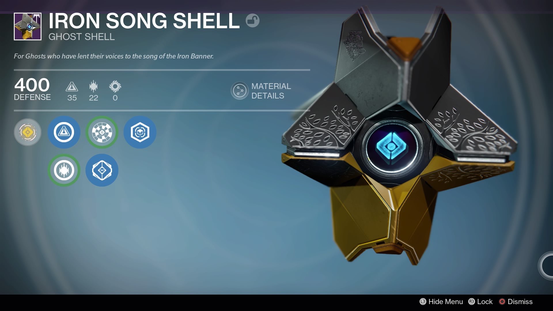 Destiny Ghost Iron Song Shell